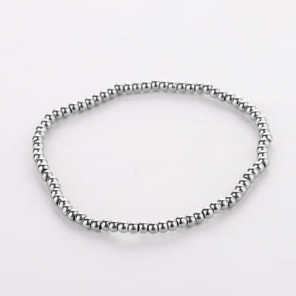 Women's Stainless Steel Bead Bracelet Jewelry