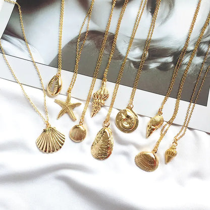 Alloy Shell Necklace Ocean Life Jewelry