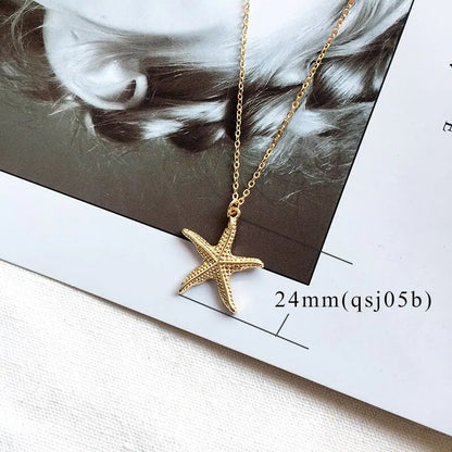 Alloy Shell Necklace Ocean Life Jewelry