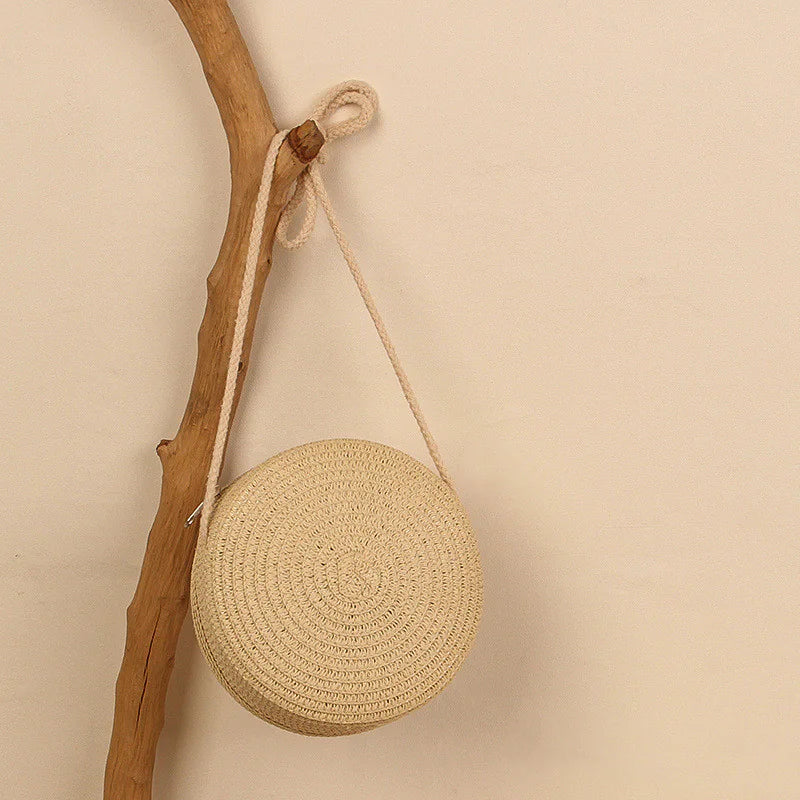 Solid Color Straw Bag
